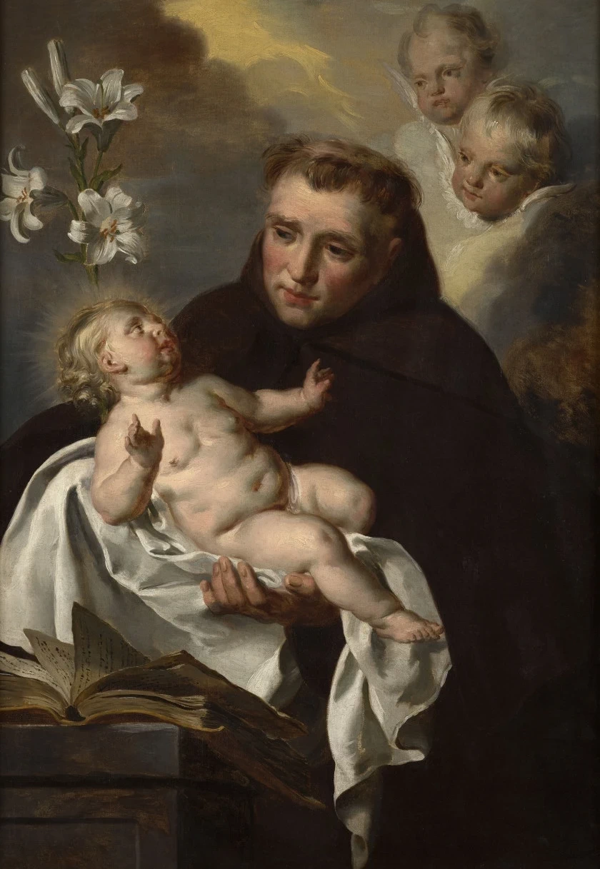 Pieter Jozef Verhaghen - Sant'Antonio da Padova che tiene in braccio Gesù Bambino